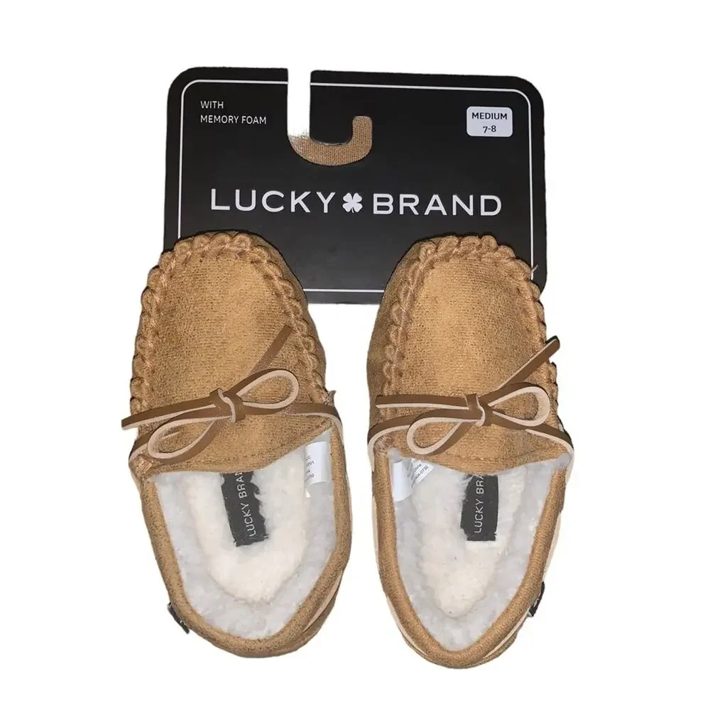 Lucky Brand NWT Kids Mocasines Tan Size 7/8
